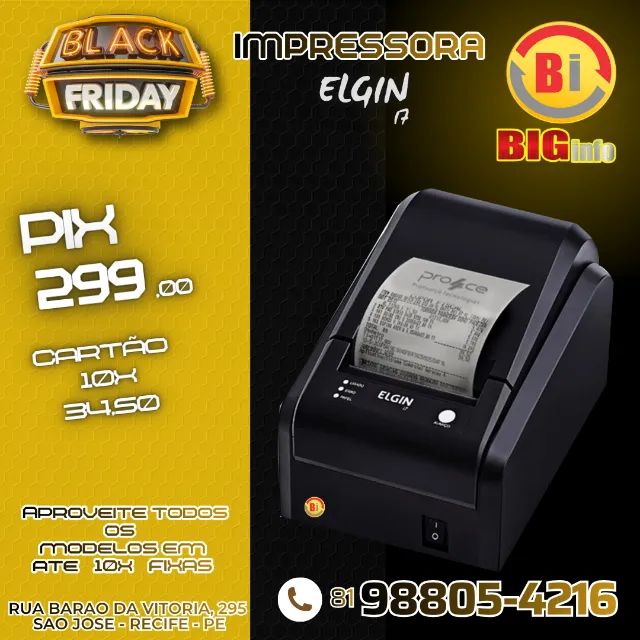 Impressora Termica Elgin i7 - Com garantia Em ate 10x Fixas  - Foto 3