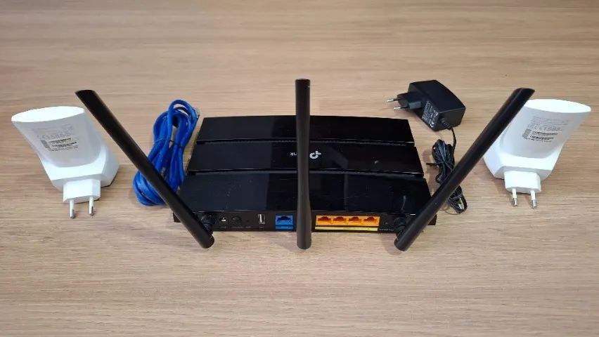 Kit Rede Wi-Fi TP-Link - Roteador AC1750 + 2 Repetidores - Foto 4