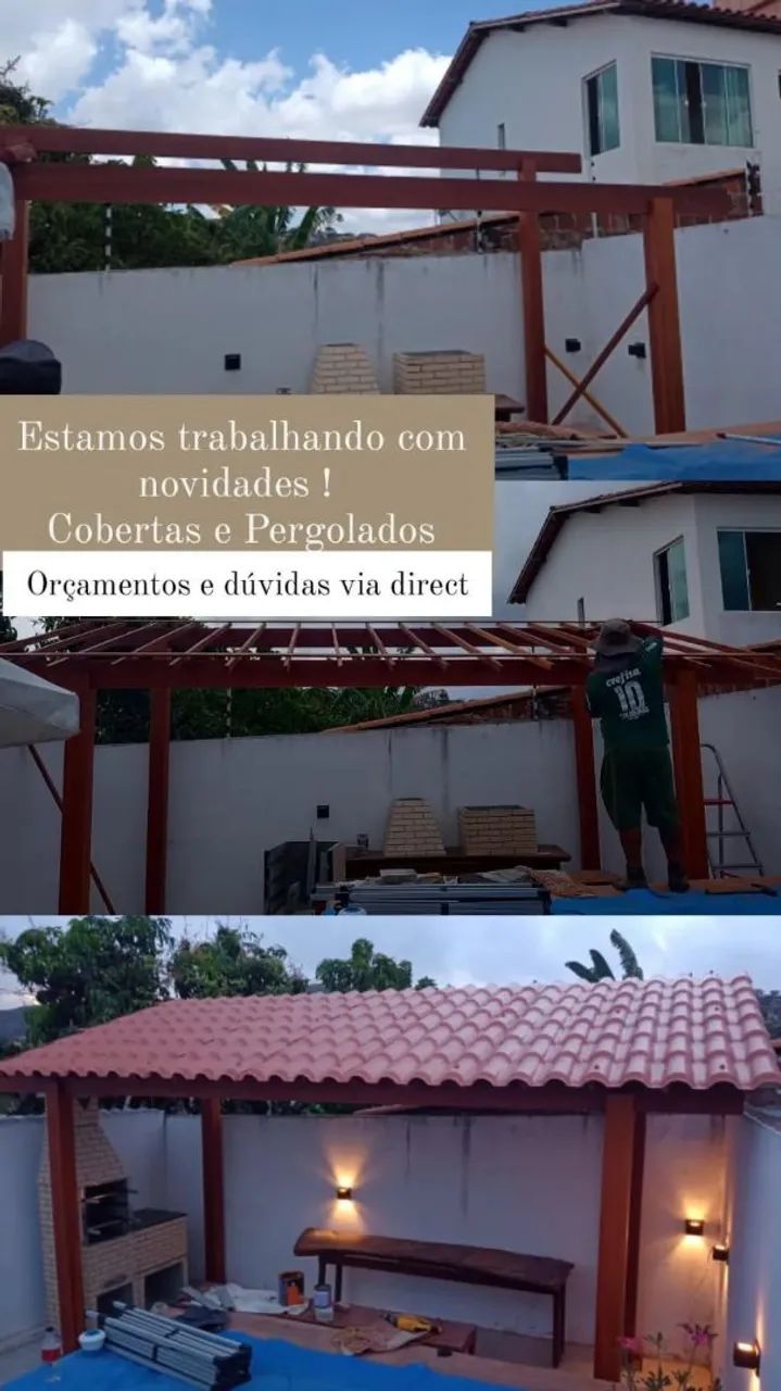 Cobertas, pergolados, decks... Em madeira maciça. - Foto 2