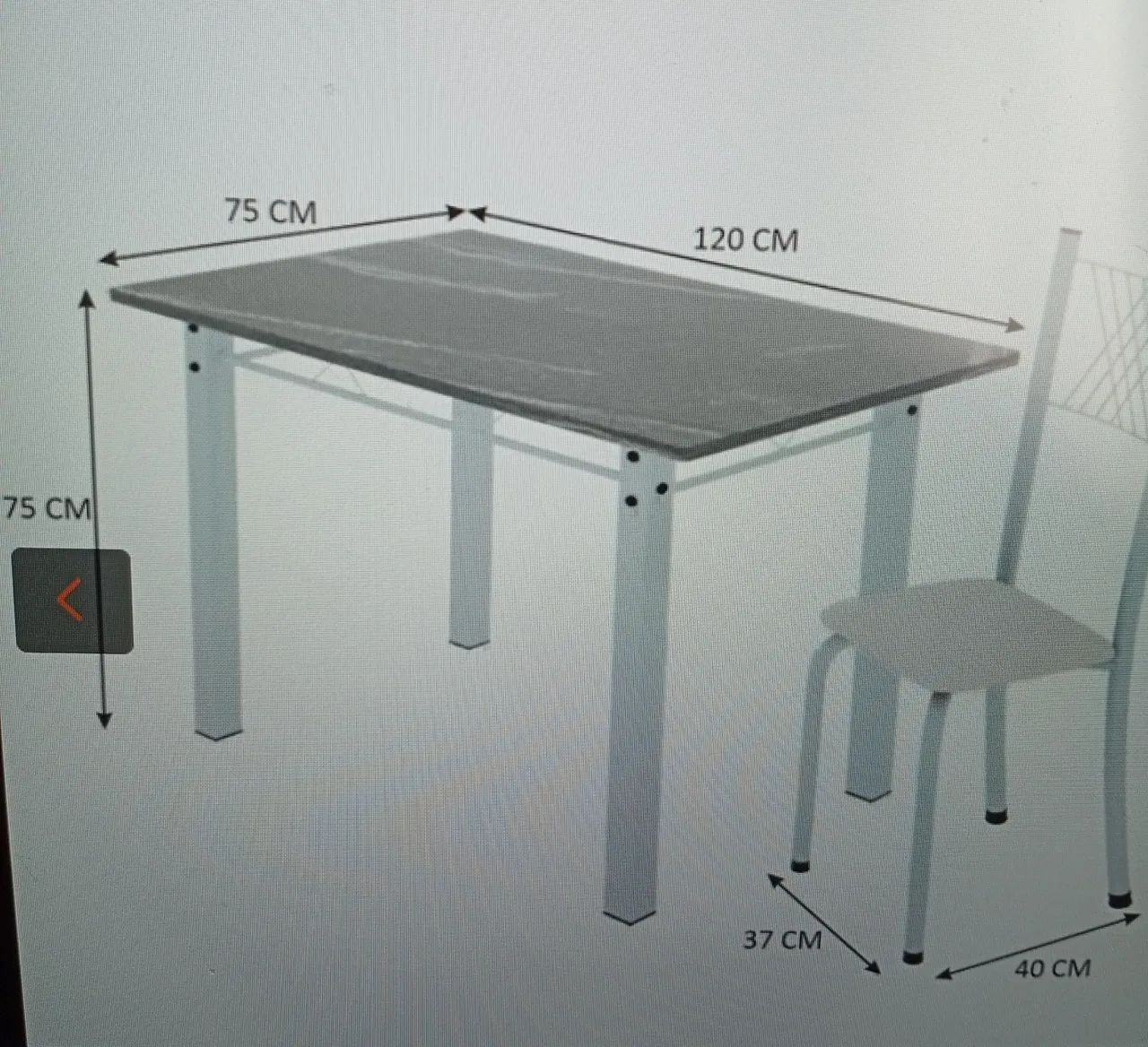 Conjunto de mesa 4 cadeiras  - Foto 2