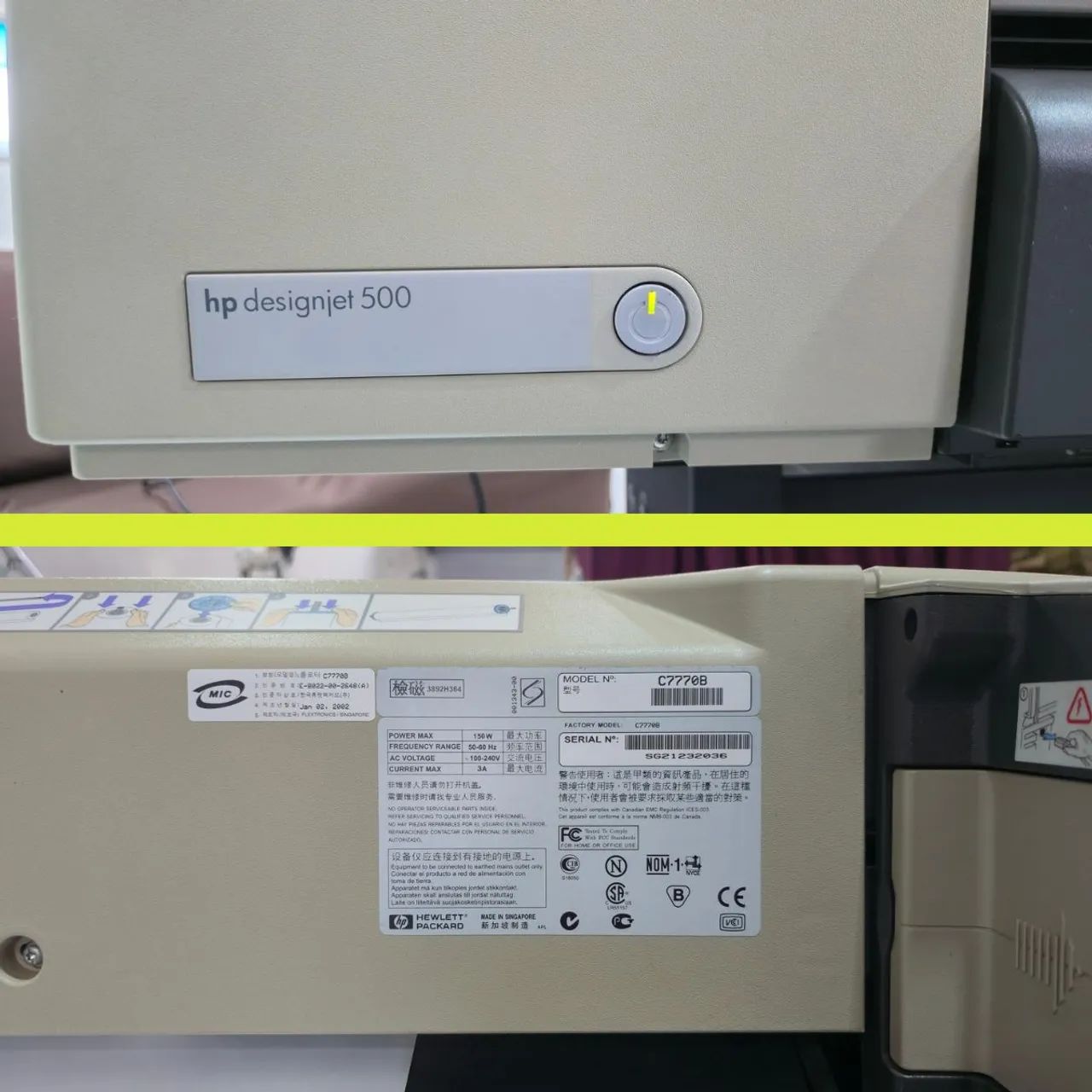 Impressora Plotter HP Designjet 500 Bivolt FUNCIONANDO Grandes Formatos Gráfica Barata - Foto 3