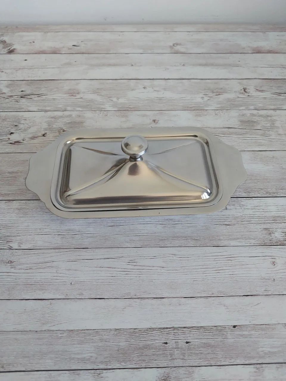 Porta Manteiga Aço Inox com Tampa - Foto 2