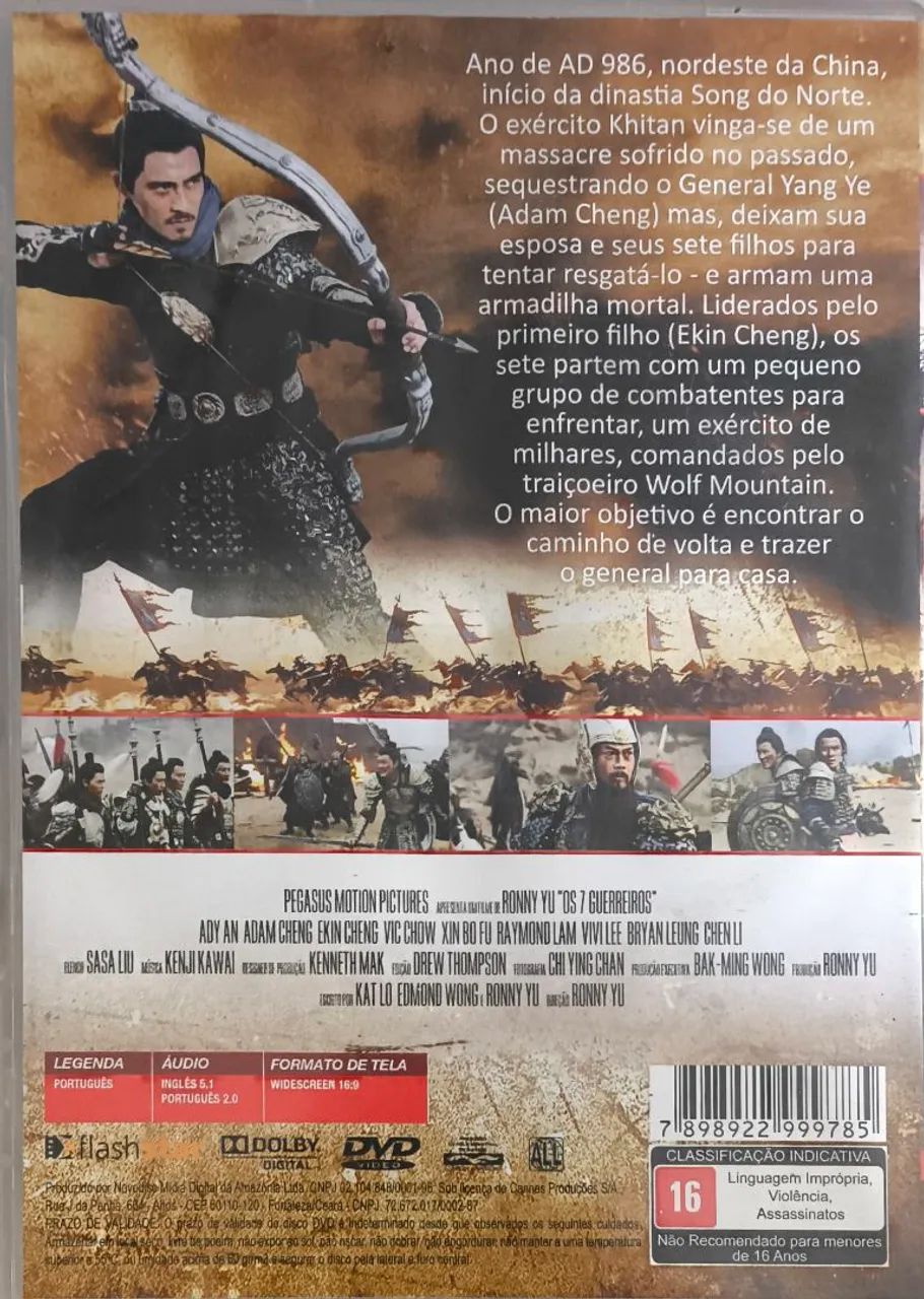 DVD Os 7 Guerreiros -  Ronny Yu (O Mestre das Armas) - Foto 2