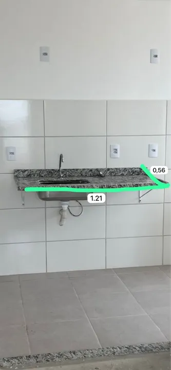 Pia/bancada apartamento - com cuba inox a