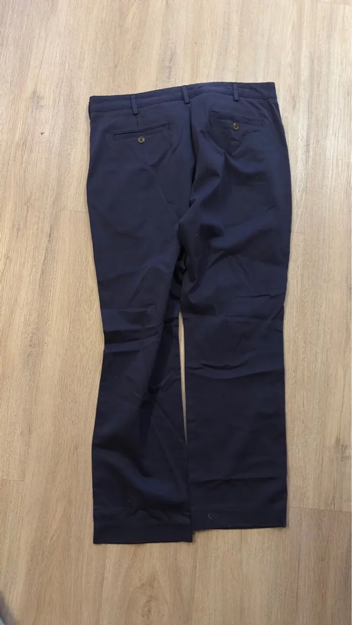 Calça social importada TASSO ELBA  azul marinho - Foto 3