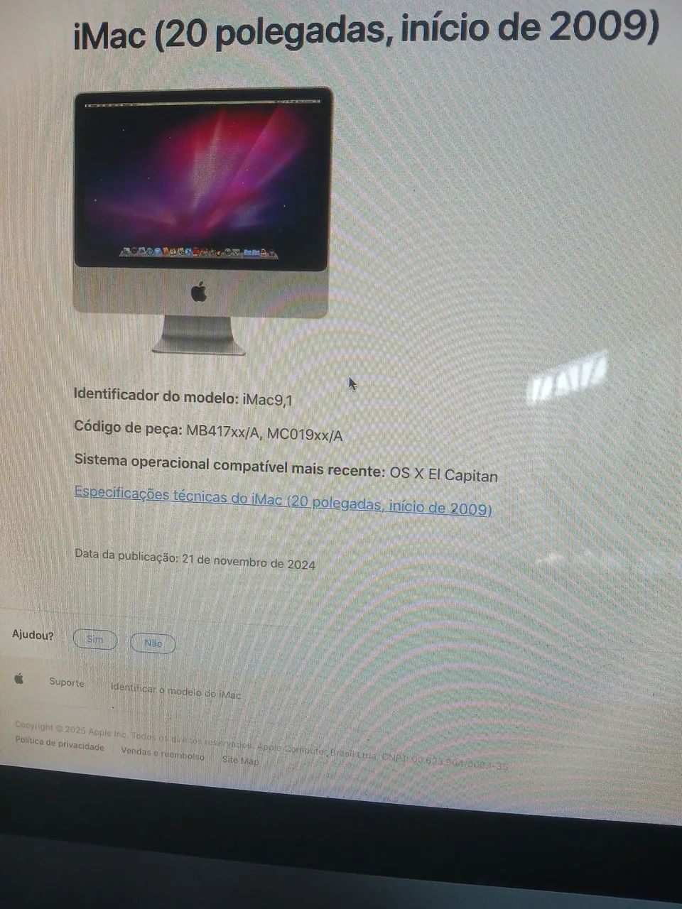 iMac Apple com Teclado e Mouse SSD 256G8  - Foto 4