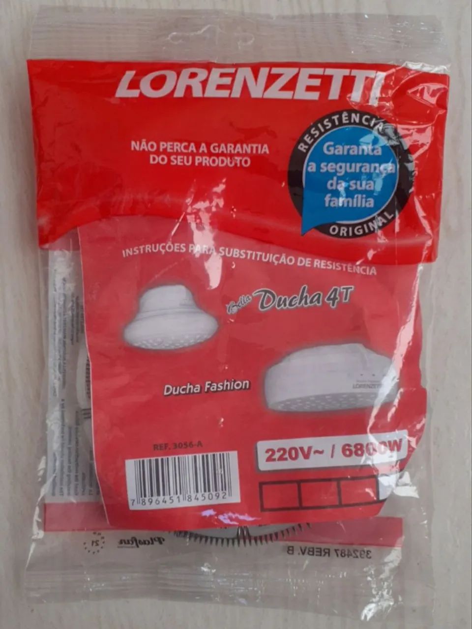 Resistência Lorenzetti 6800W Bella Ducha 4T ou Ducha Fashion 220V