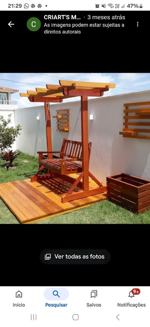 Conjunto de mesa e bancos de madeira maciça - Foto 3