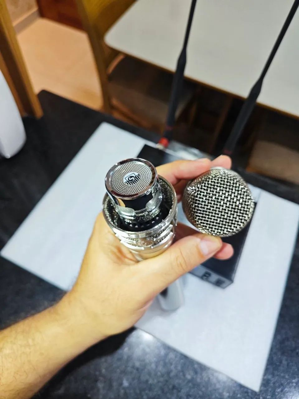 Microfone  Shure ULXD4 KSM8 PRATA - Foto 5