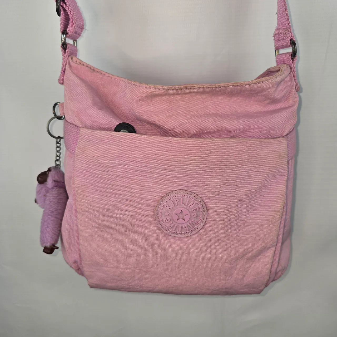 Bolsa kipling original rosa média 