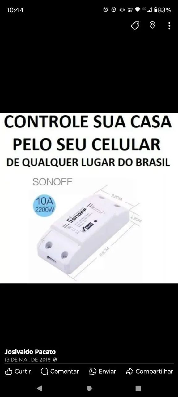 Controle sua casa pelo celular com Sonoff