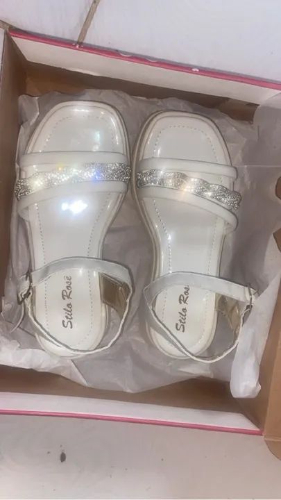 Sandália Princesa Branca Infantil - Foto 2