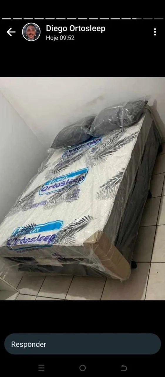 Cama casal com espuma selada d28
