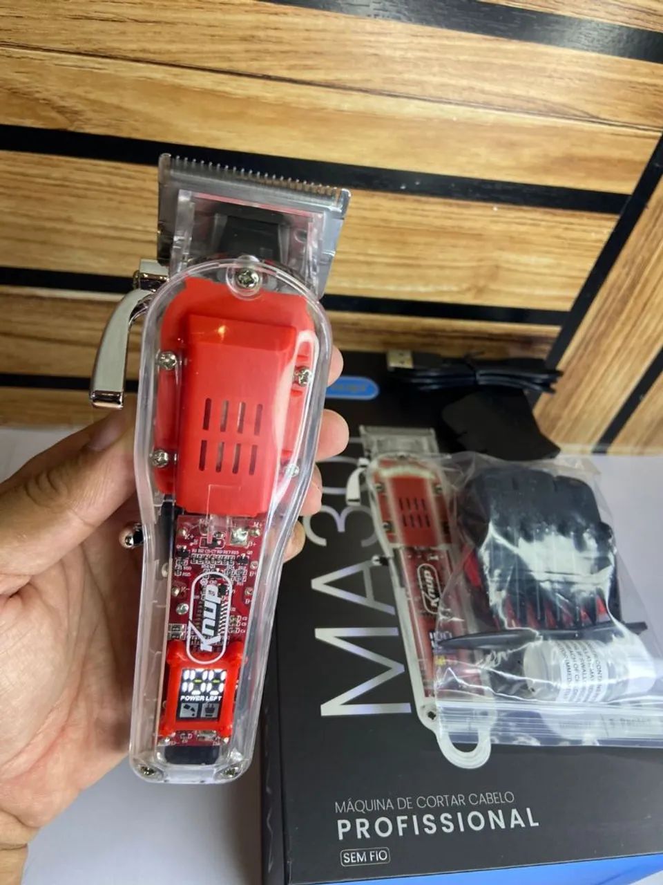 Máquina de Cortar Cabelo sem Fio com Display - MA301 Knup - Foto 4
