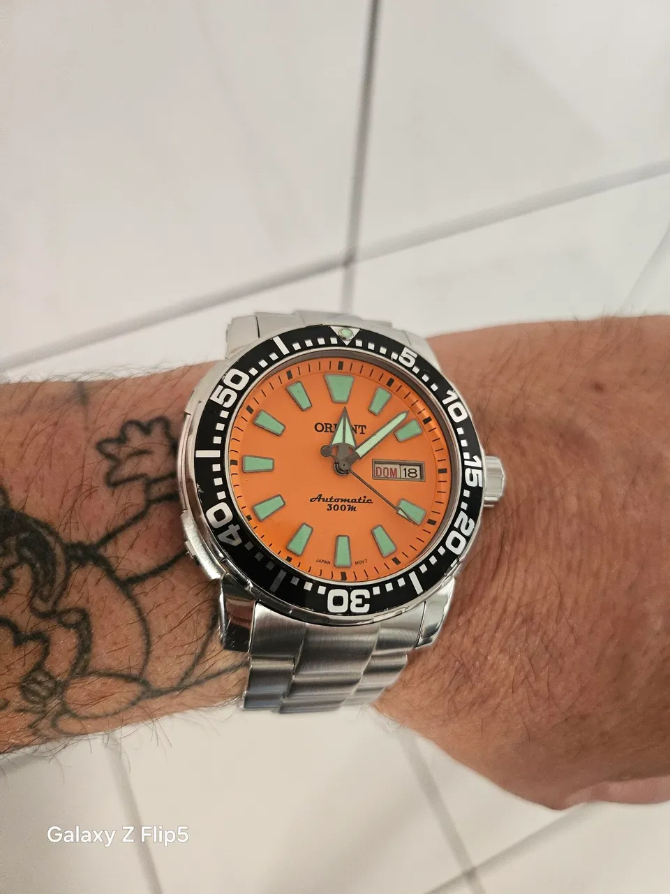Relógio Orient Poseidon Diver Automático Laranja