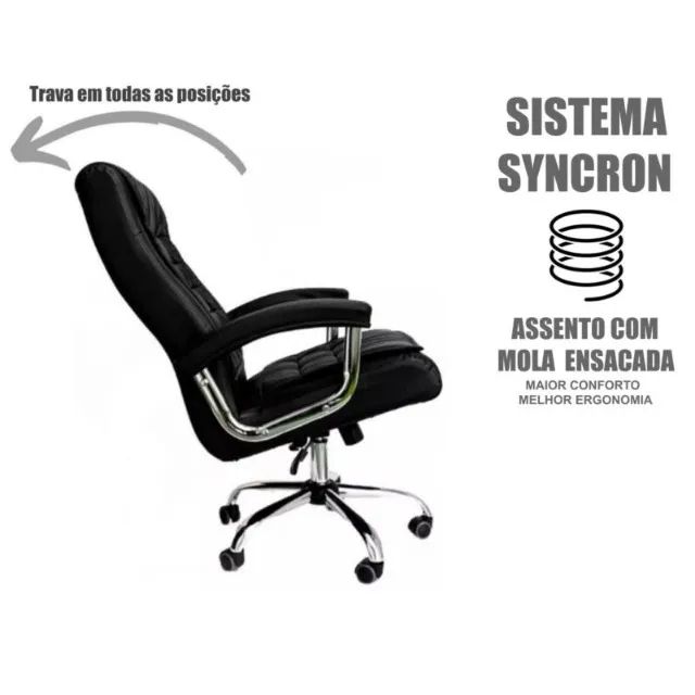 promoção CADEIRA PARA ESCRITORIO COM MOLAS ENSACADAS - Foto 3