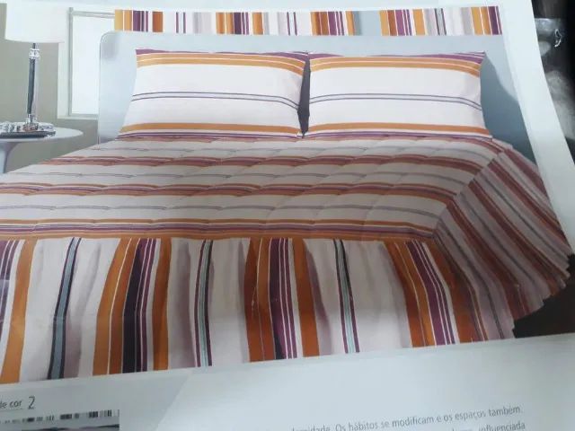  COLCHA MATELASSÊ COM BABADOS.  Na embalagem, sem uso - Foto 2