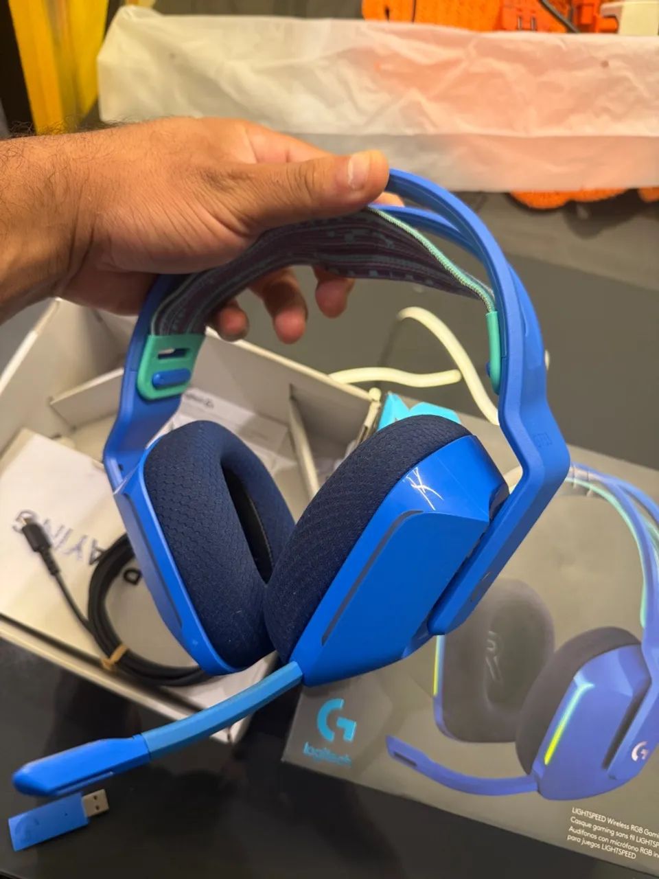 Headset Logitech G733 Wireless RGB - Azul - Foto 2