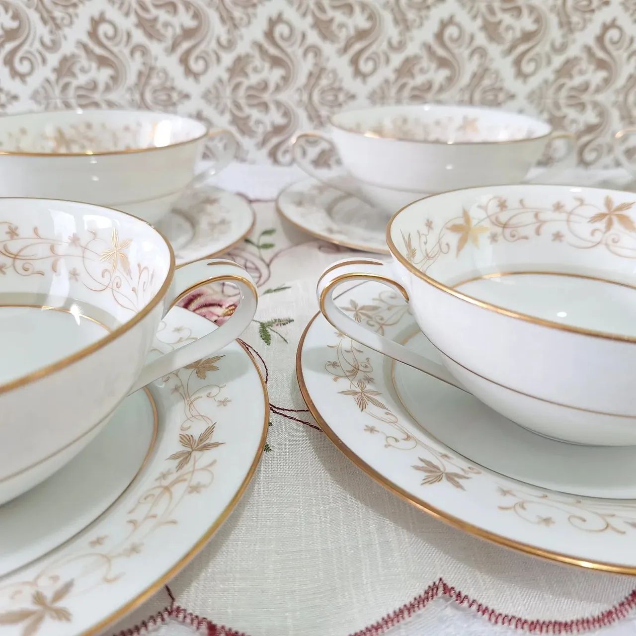 Jogo consomês porcelana japonesa Noritake  - Foto 4