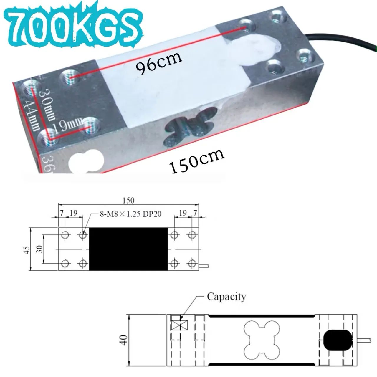 Célula de Carga 700KG - Balança Industrial