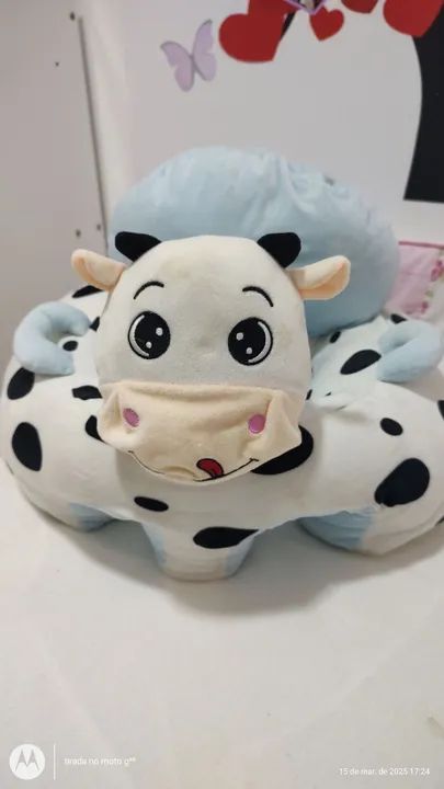 Poltrona de Pelúcia Vaca - Brinquedo para Crianças