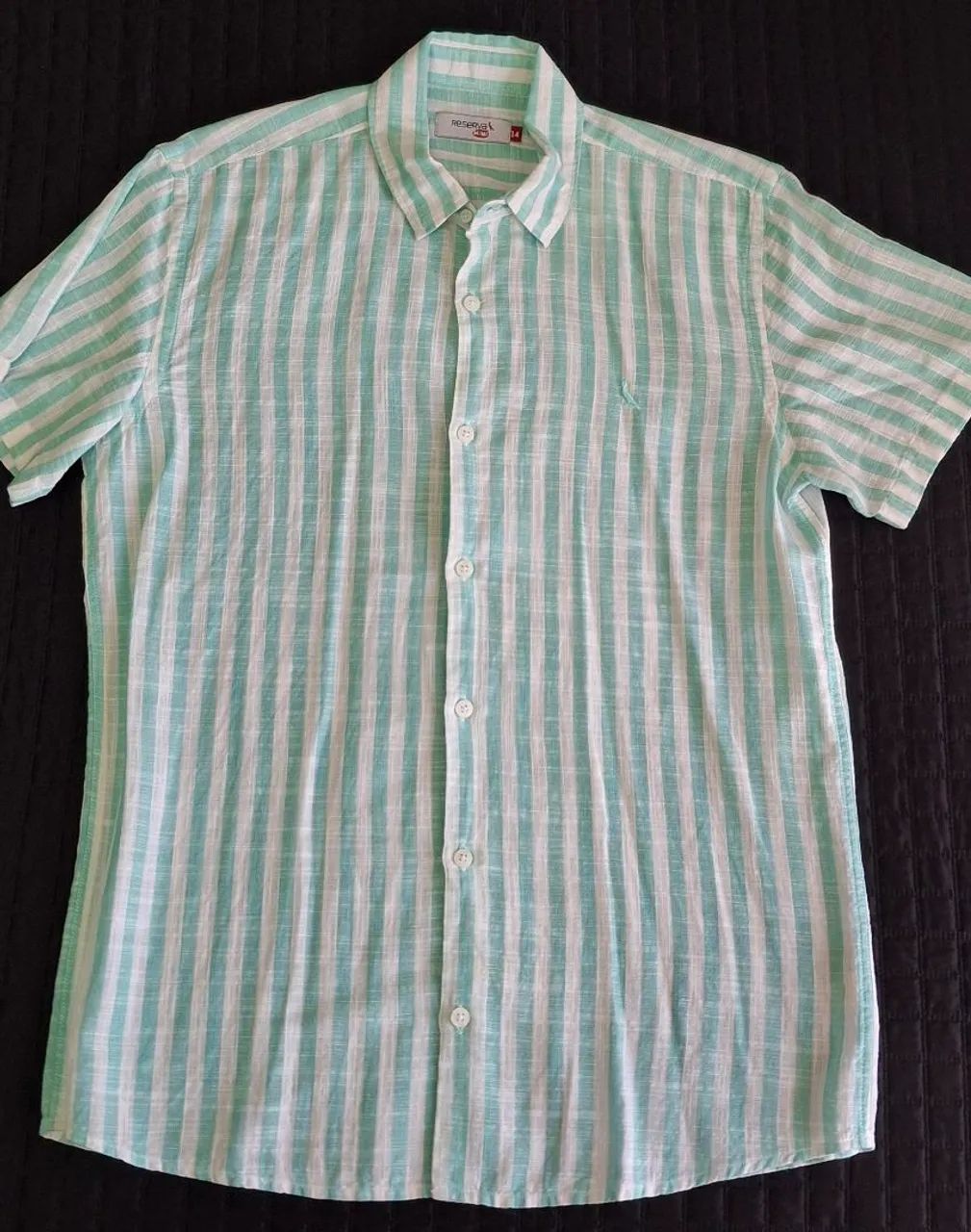 Camisa listrada manga curta