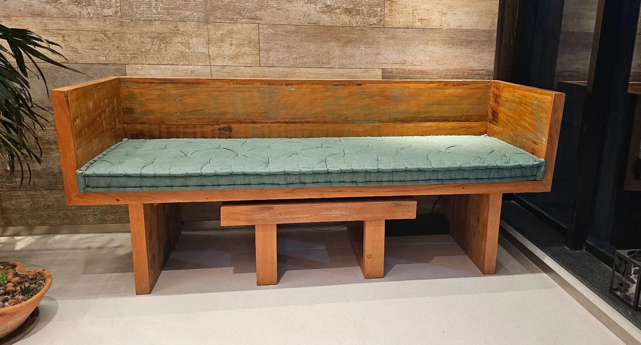 Banco Peroba Rosa e Mesinha de Apoio - Foto 2