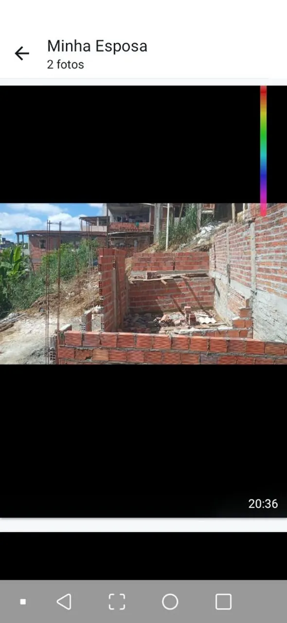 Vendo esse terreno receconstruido com ponto de luz. Agua pau da lima