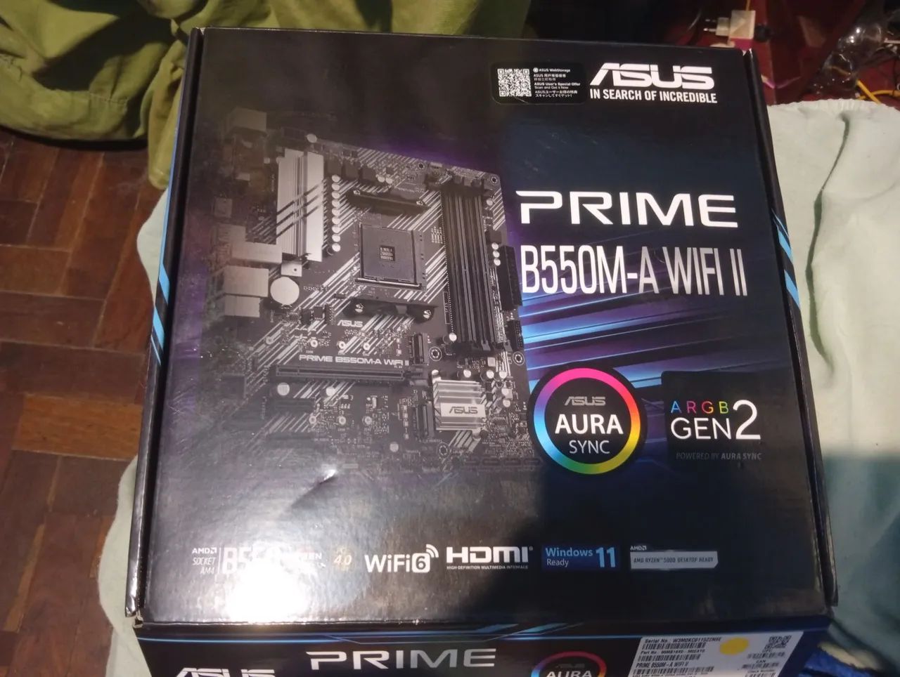 Placa mãe B550M-A wi-fi 2 nova, nunca usado!