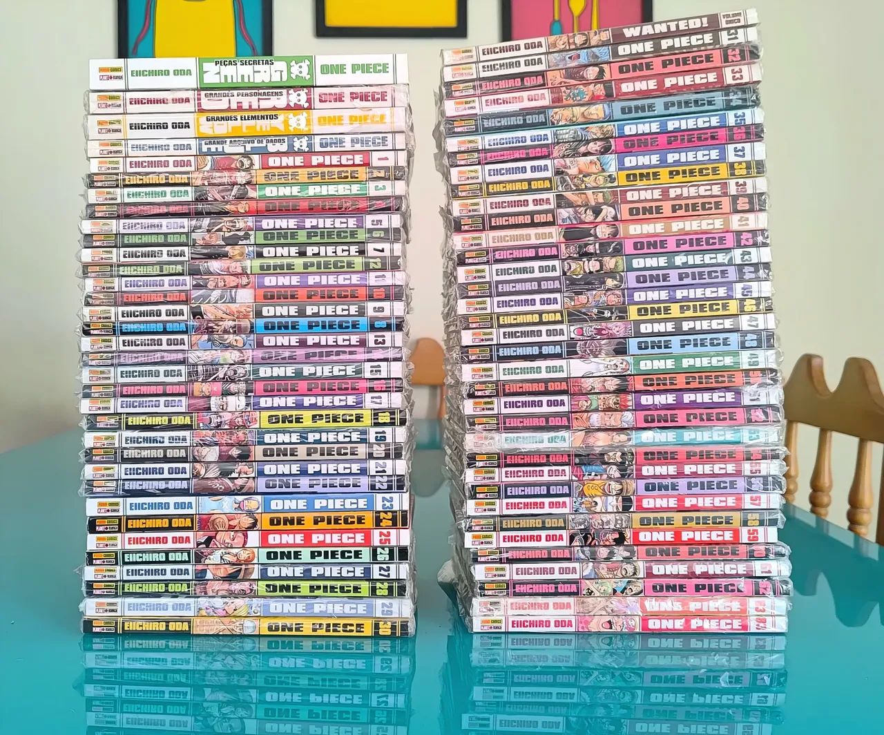 Coleção mangás One Piece ORIGINAIS do 1 ao 63 + Vol. 83, Databooks Coleção mangás One Piece ORIGINAIS do 1 ao 63 + Vol. 83, Databooks