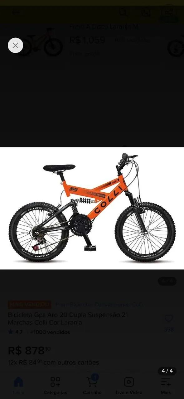 Bicicleta colli gps 