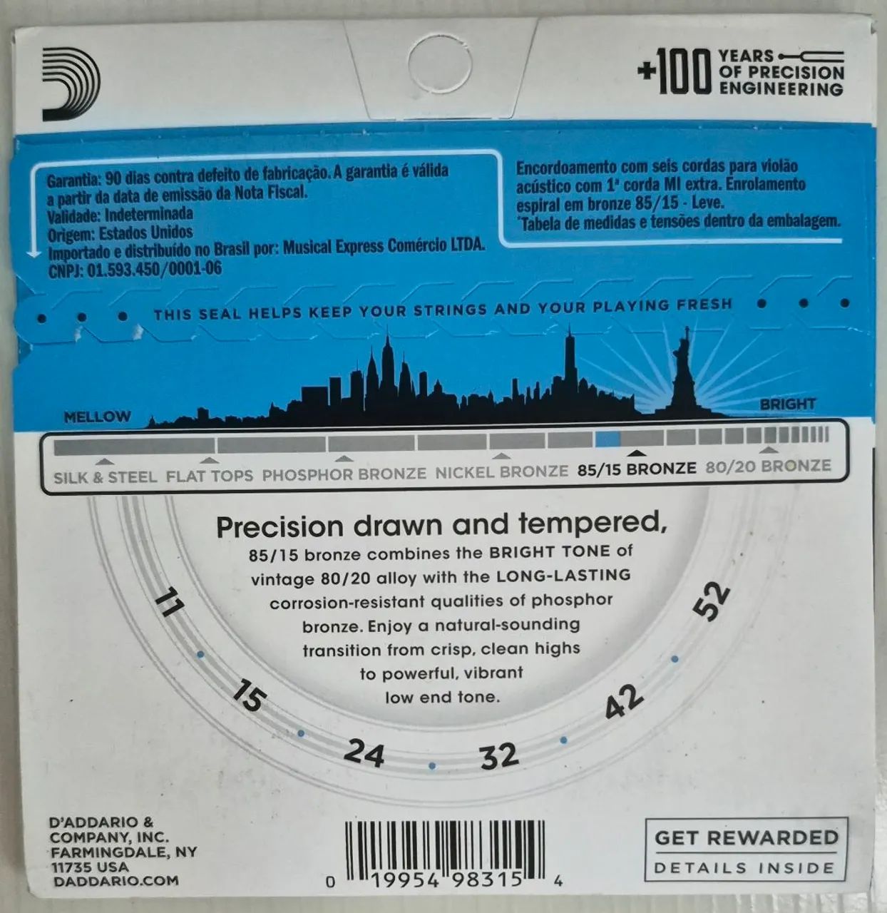 Encordoamento D?Addario EZ910-B .011 - Foto 2