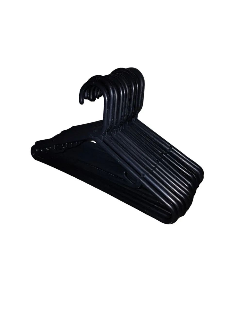 Cabide infantil de plástico preto 28cm - kit com 100 unidades  - Foto 3