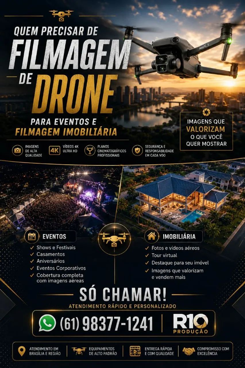 Filmagem  drone 