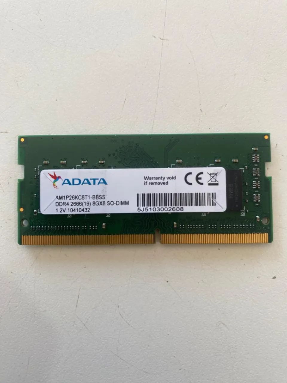 memoria para notebook  8GB DDR4 2666mhz adata s/nova perfeita com  garantia e nf