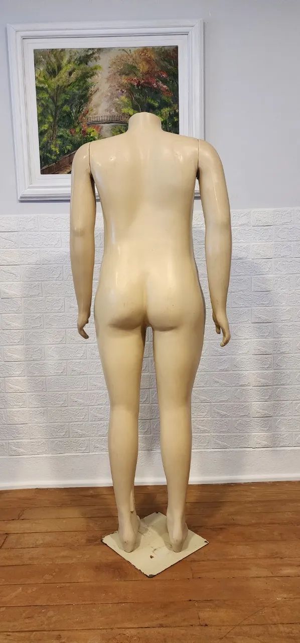 MANEQUIM FEMININO CORPO INTEIRO BEGE PLUS SIZE - COM BASE - Foto 2