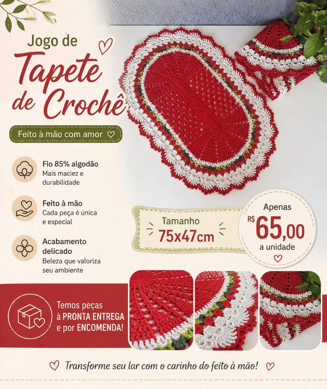 Peças em crochê  - Foto 5