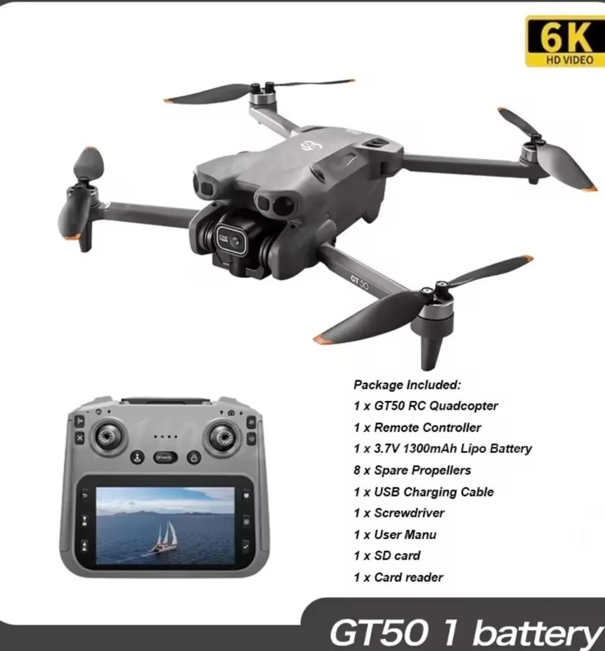 Drone gt50 controle com tela  - Foto 3