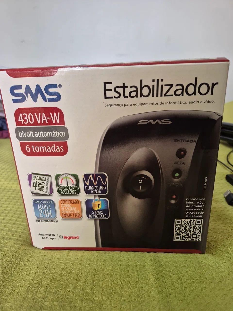 Estabilizador SMS bivolt para 6 tomadas