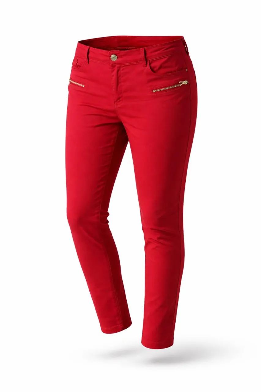 Calça de Brim Feminina Vermelha