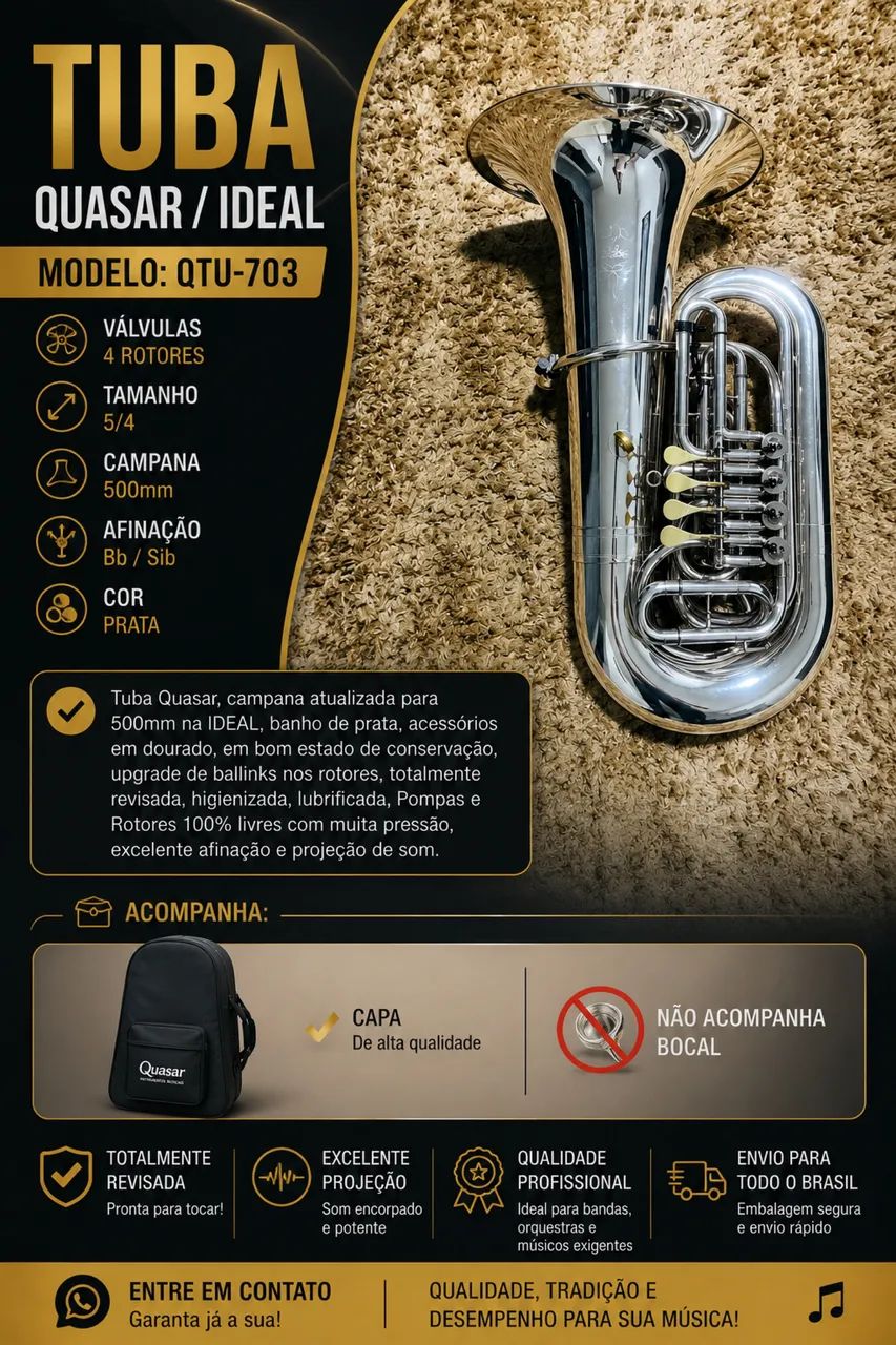 Tuba 5/4 Sib prata