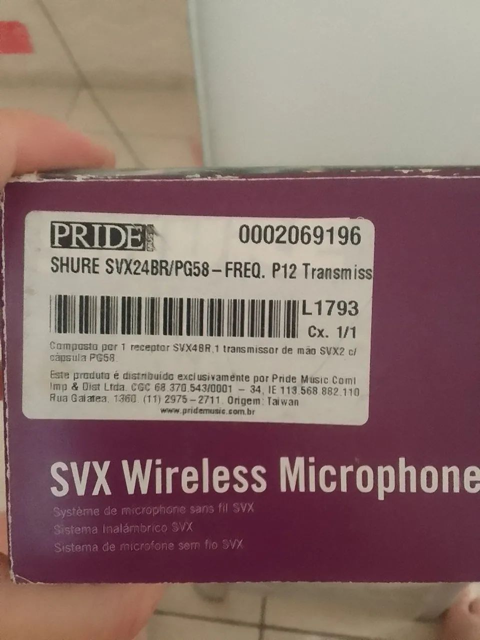 Microfone shure sem fio