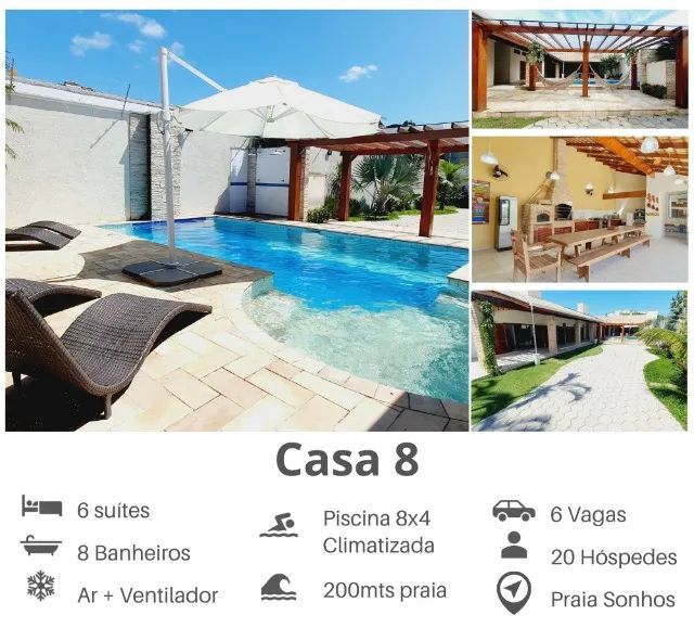 Casas Temporada Itanhaém - Piscina Aquecida, Churrasqueira,  Ar Condicionado - Foto 3