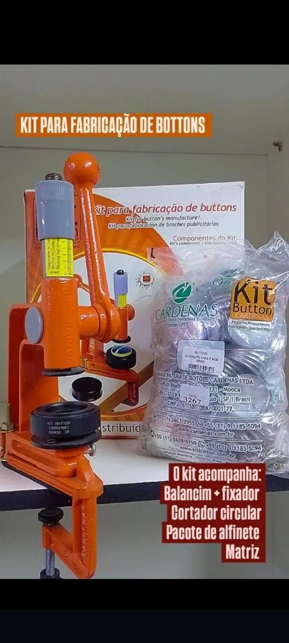 Máquina de boton com 02 matrizes 