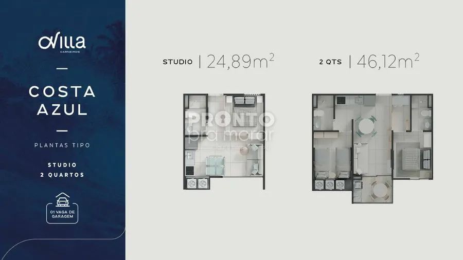 Apartamento com 2 quartos em Carneiros