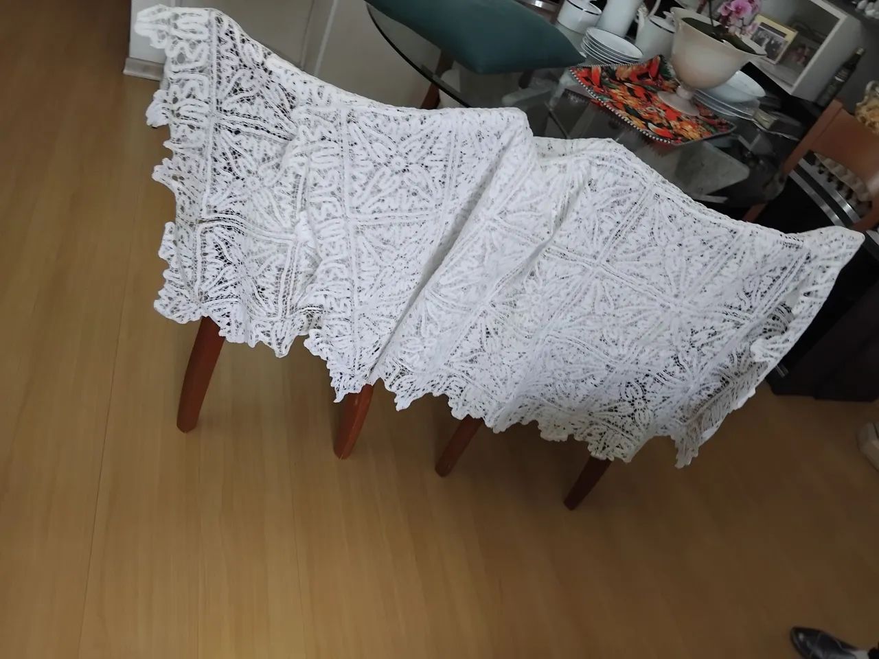 Toalha croche feito a mão retangular  - Foto 4
