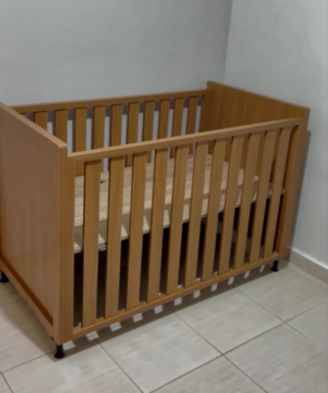 Berço em MDF Louro Freijó 130 X 70 cm - Foto 3