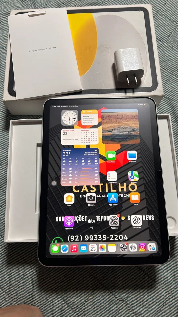 iPad 10 com nota fiscal, caixa + película e capa  - Foto 5