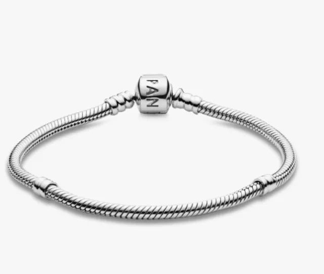 Pulseira divertida com fecho cilíndrico e elos em formato de cobra. prata de lei - Foto 4