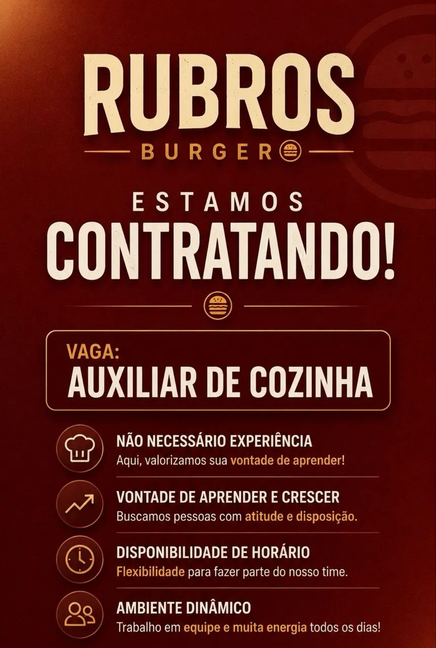 Vaga para Auxiliar de Cozinha 